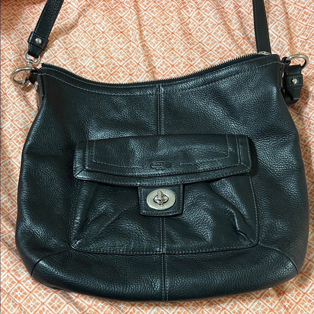 Coach Black Leather Crossbody Bag